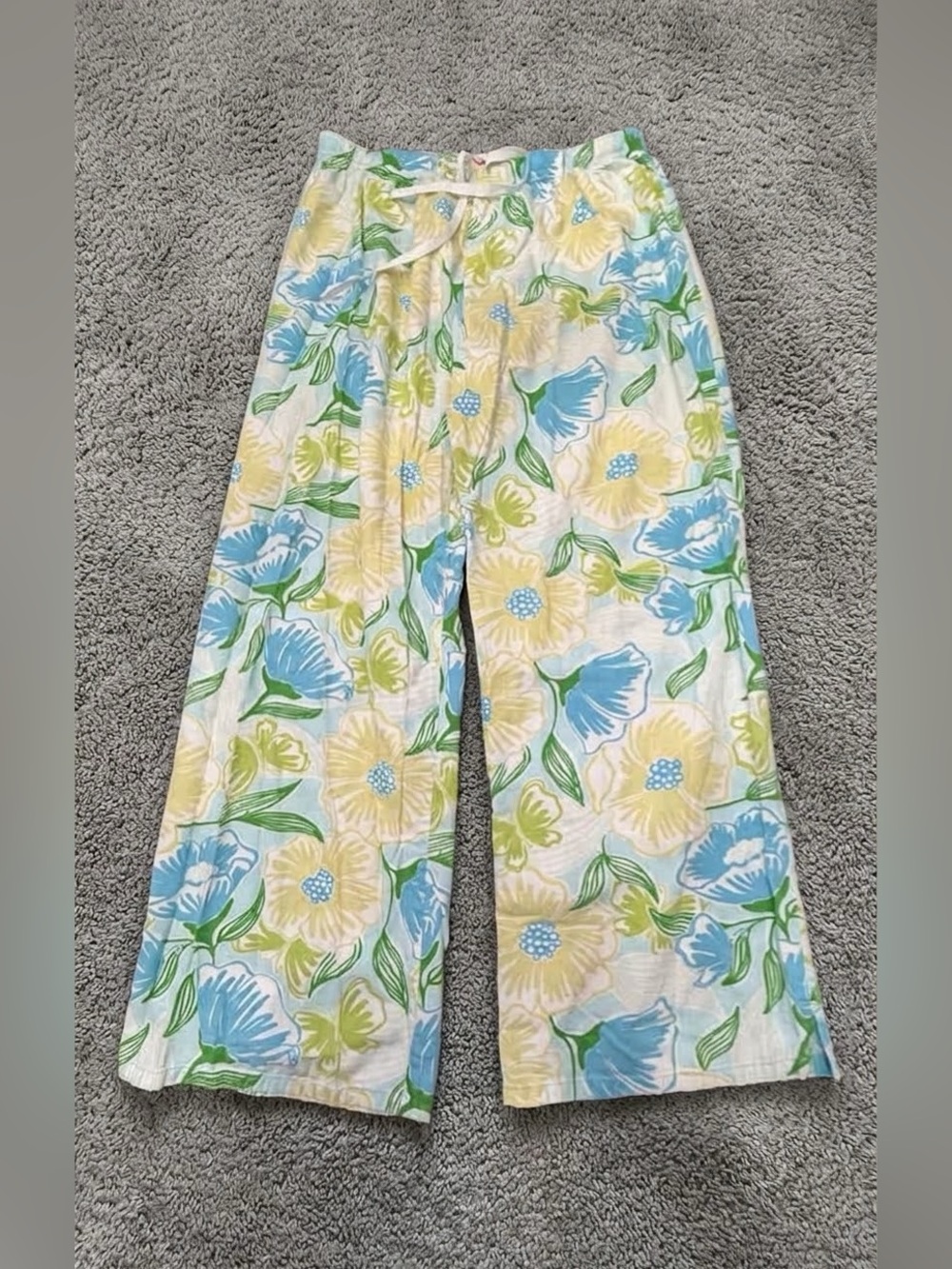 Lilly Pulitzer Pajama Lounge Pants Bright Tropical Floral 100% Cotton Women’s S